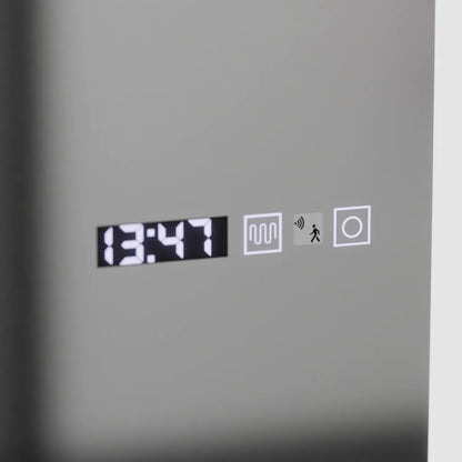 Oglinda LED Rectangulara, 45x140cm, Elena Senzor Radar Marcello, Sistem Dezaburire, Ceas & Termometru, Dimabila, Dressing Couture