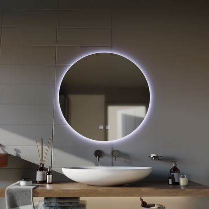 Oglinda LED Rotunda, 60cm, Isolda, Touch, Sistem Dezaburire