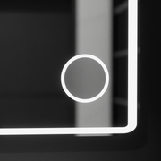 Oglinda LED Rectangulara 120x80 Aura Riflesso Puro MotionGlow Marcello, Sistem Dezaburire, Termometru si Ceas, Dimabila