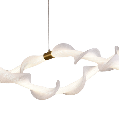 Lustra LED Suspendata Acril LT762/2GD, 80W, Lumina Calda/Neutra/Rece 3000/4000/6000K, Alb, Inaltime Reglabila