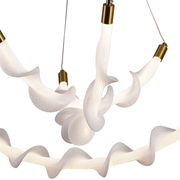 Lustra LED Suspendata Acril LT760/3GD, 48W, Lumina Calda/Neutra/Rece 3000/4000/6000K, Alb, Inaltime Reglabila, Metal si Acril