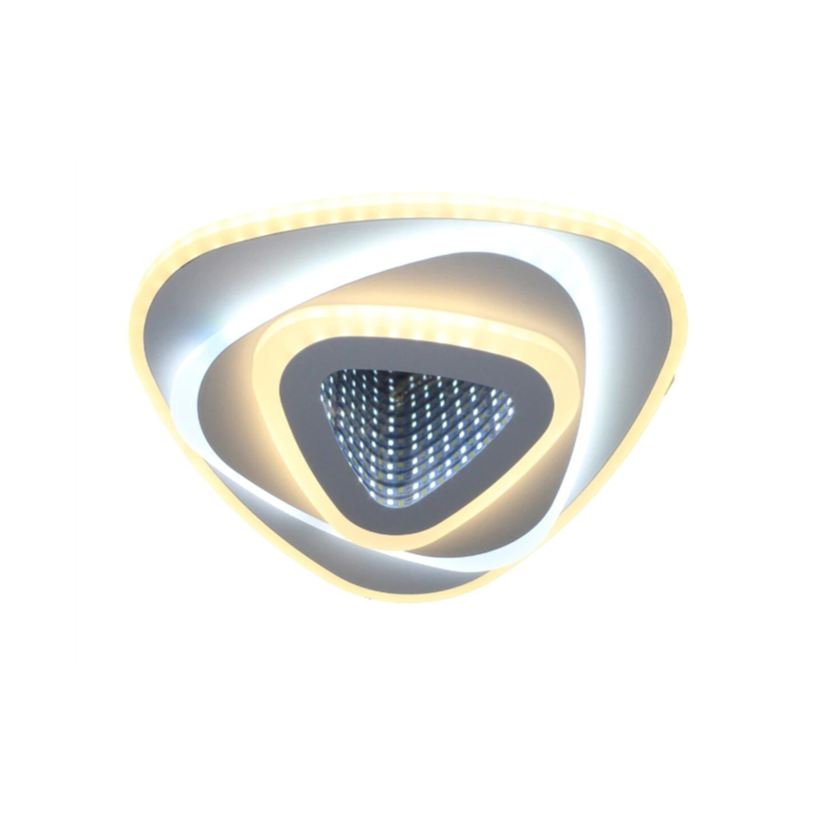 Lustra LED NEXA Triunghi 3D 36W, Alb, Lumina Rece/Calda/Neutra