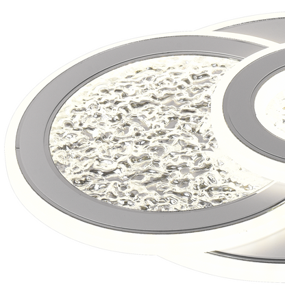 Lustra LED KOMPACTO 34W, 3 Cercuri, lumina Rece/Calda/Neutra, Alb