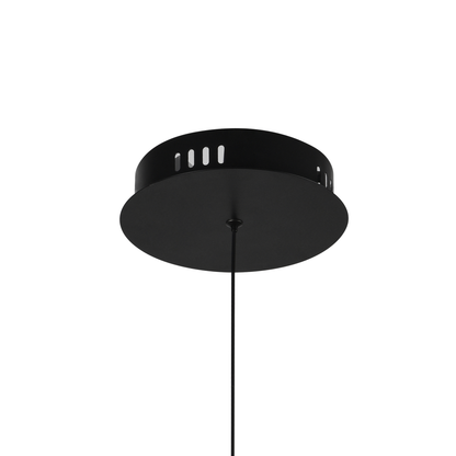 Lustra LED cu Telecomanda LT176/5BK, 69W, 5 Elemente, Lumina Rece/Clada/Neutra, Dimabila, Negru, Inaltime Reglabila