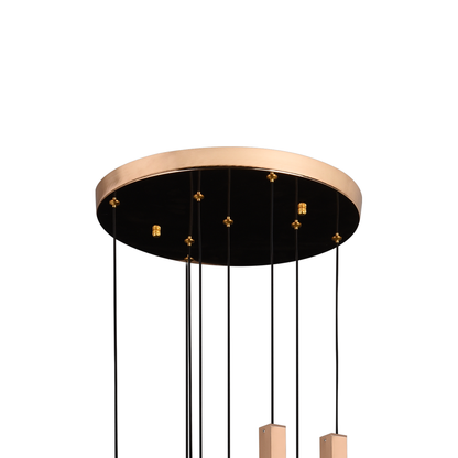 Candelabru Cristal LED 22W, Lumina Calda/Neutra/Rece, Diametru 25cm Auriu CM511/H150XW35