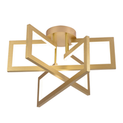 Lustra LED cu telecomanda 71W, 3 Elemente, lumina Rece/Calda/Neutra, Dimabila, Auriu