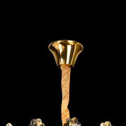 Candelabru Cristal CC6705/500GD 9x E14, Diametru 50cm, Auriu Lucios, Inaltime Reglabila