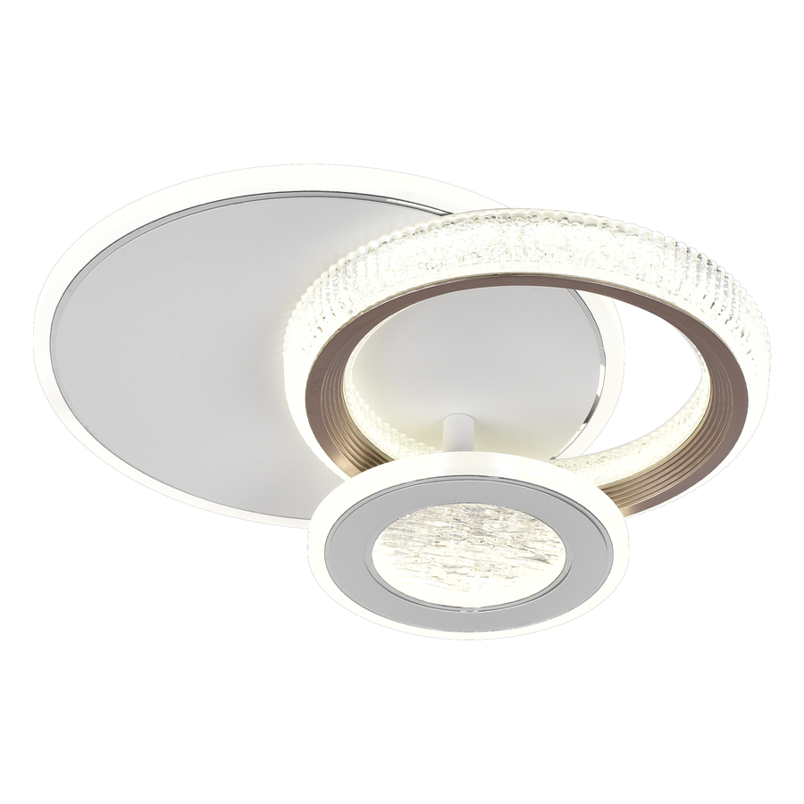 Lustra LED NYXORA 44W, 3 Cercuri, lumina Rece/Calda/Neutra, Negru