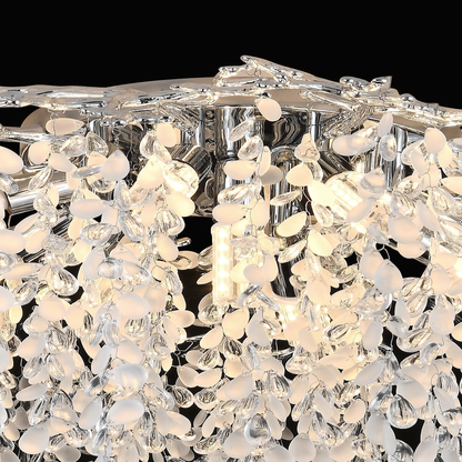 Candelabru Cristal CC8080/D800CH, 9x E14, Diametru 49cm, Crom