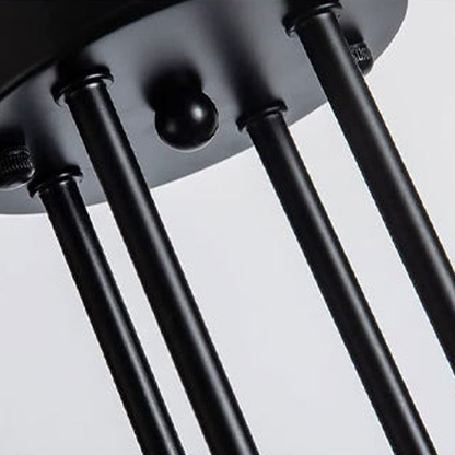 Lustra Modernist Octa 8, 8x E27, Negru, Design Modern