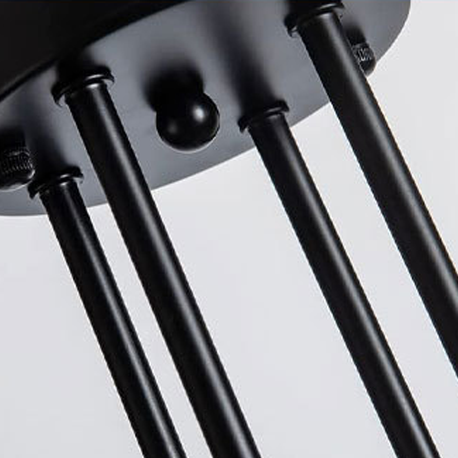 Lustra Modernist Octa 8, 8x E27, Negru, Design Modern