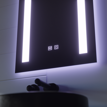 Oglinda LED Rectangulara, 50x70cm, C206S/50X70 Touch, Sistem Dezaburire, Dimabila