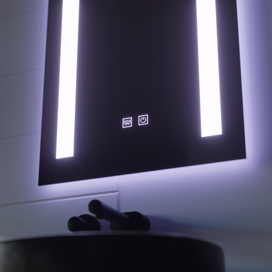 Oglinda LED Rectangulara, 50x70cm, C206S/50X70 Touch, Sistem Dezaburire, Dimabila