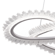 Lustra LED LT187WH, Cristal si Metal, 52W, Dimabila, Inaltime Reglabila, lumina Rece/Calda/Neutra, Iluminat Luxos