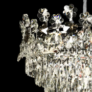 Candelabru Cristal CC6705/500CR 9x E14, Diametru 50cm, Crom Lucios, Inaltime Reglabila