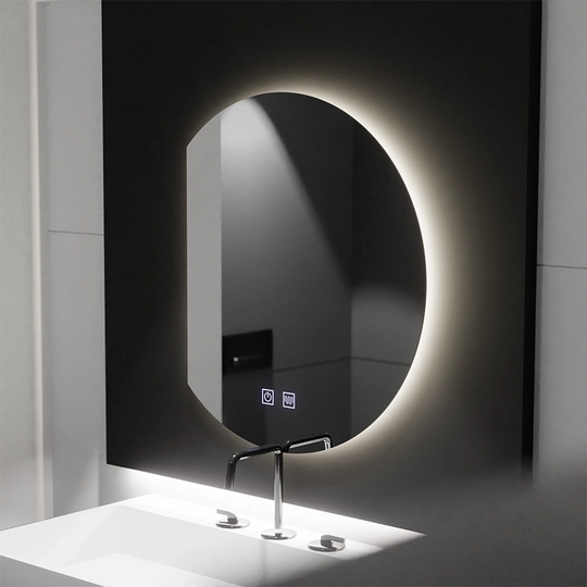 Oglinda LED Semiluna 54x60, Arcana Touch, Sistem Dezaburire, Dimabila