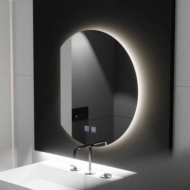 Oglinda LED Semiluna 54x60, Arcana Touch, Sistem Dezaburire, Dimabila