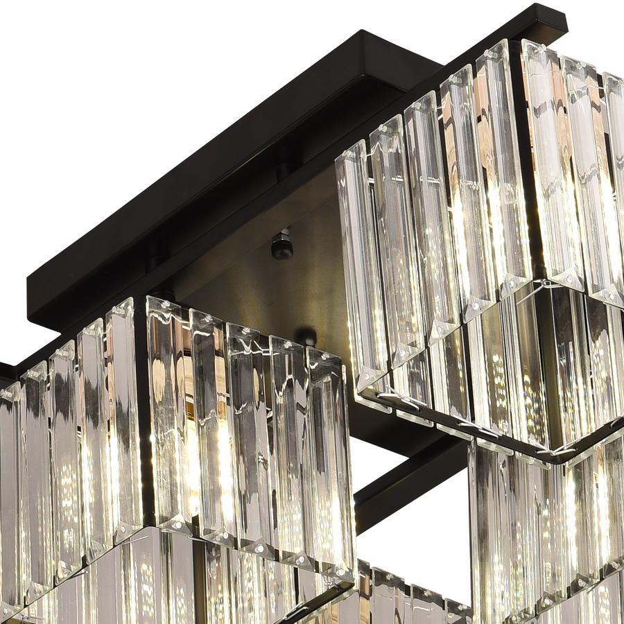 Lustra Georgiana, LC111/6BK, 6x E27, Negru, Metal