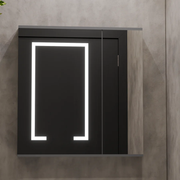 Set Mobilier pentru Baie SANTORINI, 60x50cm, 2 Piese, Gri si Alb