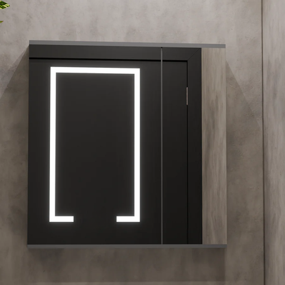 Set Mobilier pentru Baie SANTORINI, 60x50cm, 2 Piese, Gri si Alb