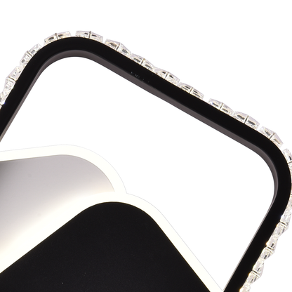 Lustra LED cu cristal  PRISMIQ 39W, 3 Patrate, lumina Rece/Calda/Neutra, Negru