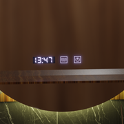 Oglinda LED Touch Alfred Sistem Dezaburire, Ceas si Temperatura 60x60 cm Cu Suport Integrat