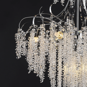 Candelabru Cristal CC9311/5CH, 5x E14, Diametru 49cm, Crom