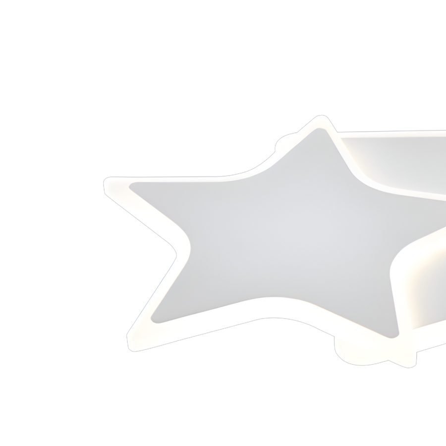 Lustra LED cu telecomanda 41W,  Stele, lumina Rece/Calda/Neutra, Dimabila, Alb