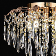 Candelabru Cristal CC9221/5FGD, 5x E14, Diametru 48cm, Auriu Lucios