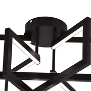 Lustra LED cu telecomanda 72W, 3 Elemente, lumina Rece/Calda/Neutra, Dimabila, Negru, LT750/3BK