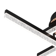 Lustra LED cu Telecomanda LT179/4BK, 35W, 4 Elemente, Lumina Rece/Clada/Neutra, Dimabila, Negru