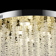 Candelabru LED Cristal LLC215/400WH Rotund, 22W, Lumina Rece/Calda/Neutra, Cristal, Auriu