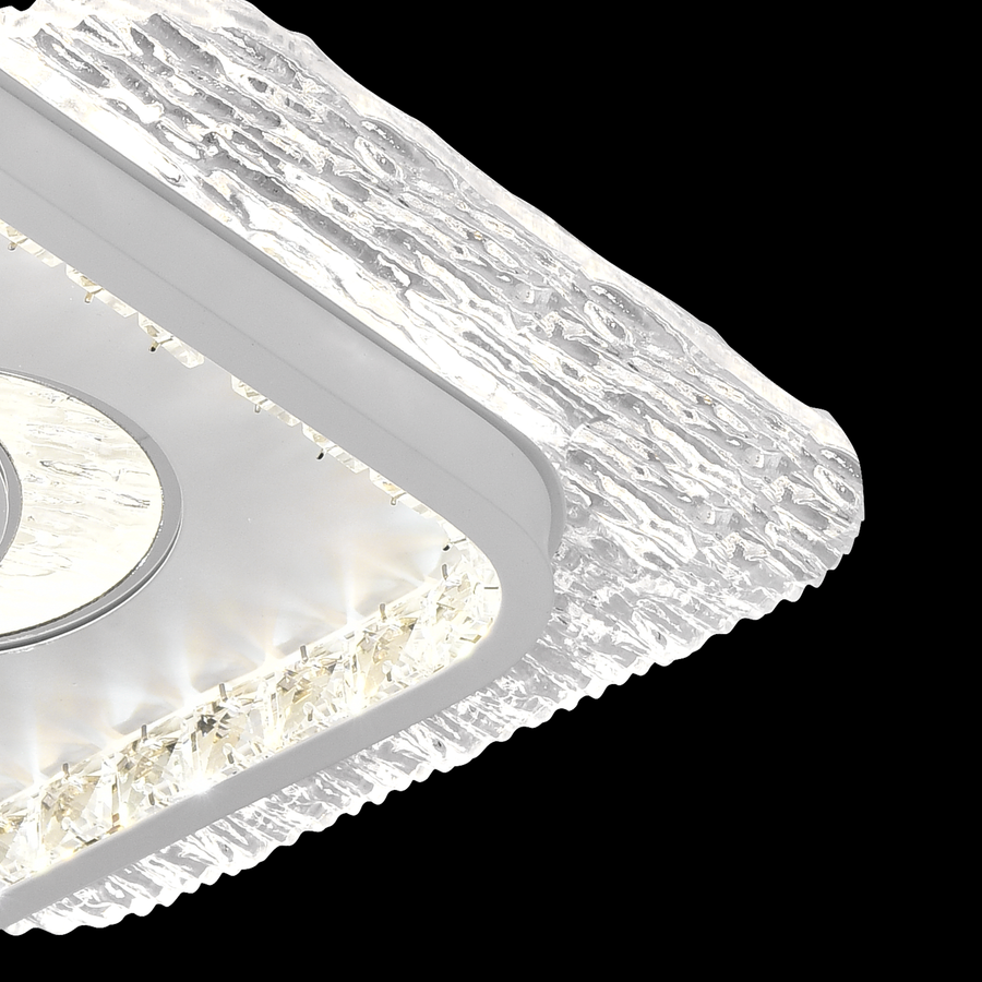 Lustra LED PERU 38W, 2 Patrate, lumina Rece/Calda/Neutra, Negru