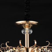 Candelabru Cristal STROZZI Eleganza 5xE14, Diametru 49cm, Auriu