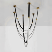 Candelabru Modern, LED, ARIA Largo, 31W, lumina Calda, Negru