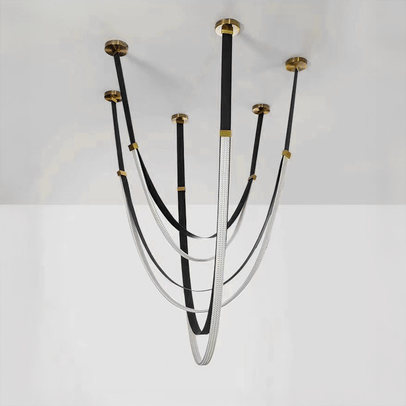 Candelabru Modern, LED, ARIA Largo, 31W, lumina Calda, Negru
