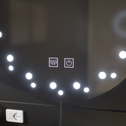 Oglinda LED Touch Ivory, Sistem Dezaburire, Diametru 60cm, Lumina Rece 6000K