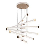 Lustra LED Suspendata Acril LT183/5WH, 69W, Lumina 3000/4000/6000K, Alb, Inaltime Reglabila