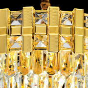 Candelabru Cristal BRAN Mango 8xE14, Diametru 60cm, Auriu Lucios, Inaltime Reglabila