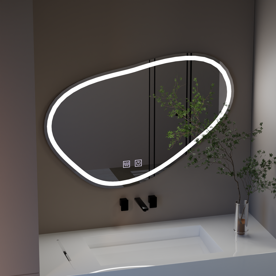 Oglinda LED Touch Quassare, Sistem Dezaburire 90x65 cm