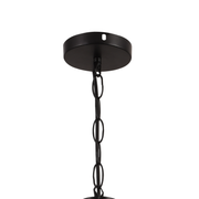 Lustra Suspendata, LV571/3BK, 3*E27, Maro, Metal si Sfoara