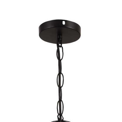 Lustra Suspendata, LV571/3BK, 3*E27, Maro, Metal si Sfoara