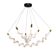 Lustra LED Suspendata Acril LT760/3GD, 48W, Lumina Calda/Neutra/Rece 3000/4000/6000K, Alb, Inaltime Reglabila, Metal si Acril