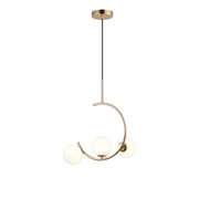 Lustra LOFT Atrium, 3x G9, Alb Auriu, Metal, Inaltime Reglabila