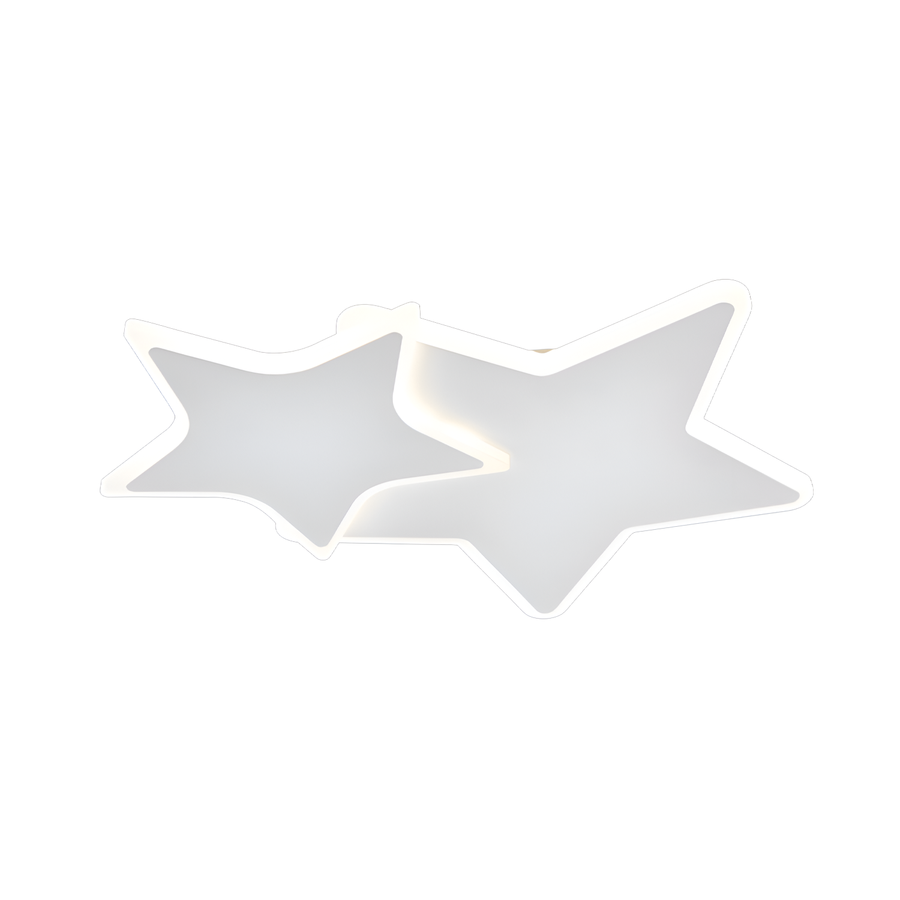 Lustra LED cu telecomanda 41W,  Stele, lumina Rece/Calda/Neutra, Dimabila, Alb