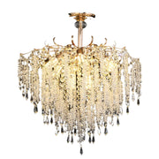 Candelabru Cristal STROZZI Magno 8xE14, Diametru 60cm, Auriu
