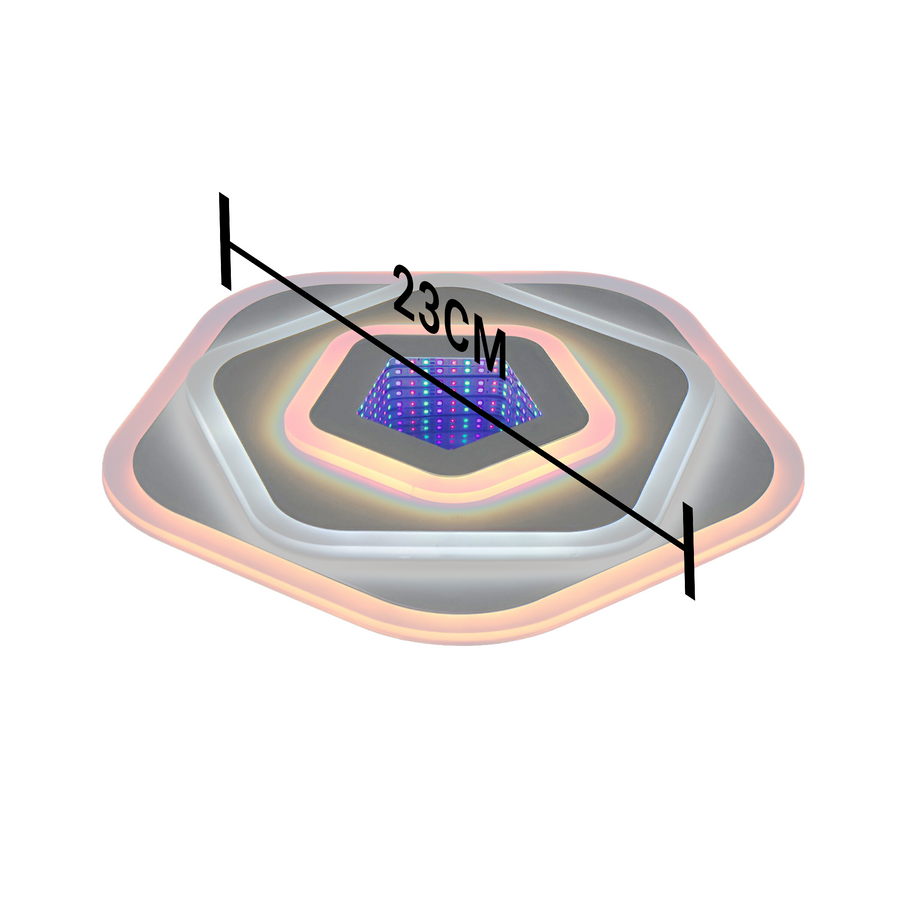 Lustra LED NEXA 3D 39W, Diametru 23cm, lumina Rece/Calda/Neutra , Alb