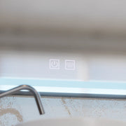 Oglinda LED Rectangulara 90x75cm EDGE Touch Sistem Dezaburire, Rama Neagra