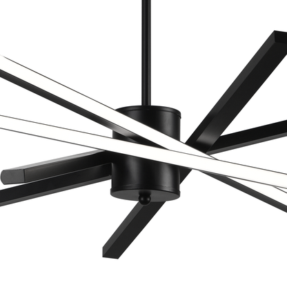 Lustra LED cu Telecomanda LT176/5BK, 69W, 5 Elemente, Lumina Rece/Clada/Neutra, Dimabila, Negru, Inaltime Reglabila