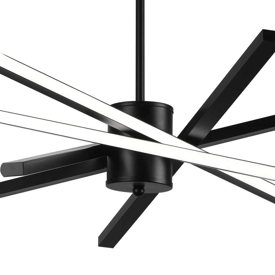 Lustra LED cu Telecomanda LT176/5BK, 69W, 5 Elemente, Lumina Rece/Clada/Neutra, Dimabila, Negru, Inaltime Reglabila